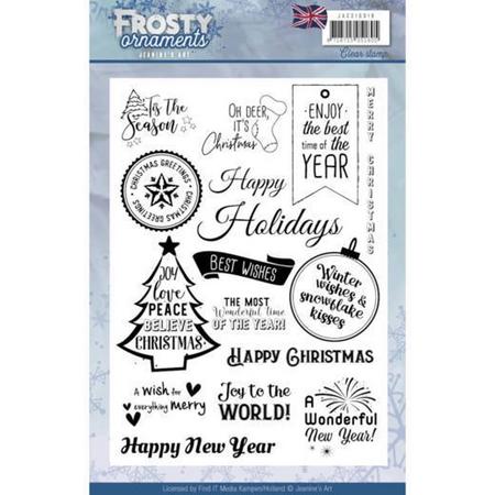 Tekst Stempel - Jeanines Art - Frosty Ornaments - Engels